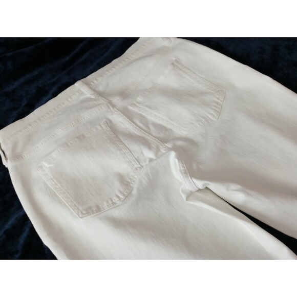 J.Crew Billie 9" demi-boot Mid-Rise Raw Hem Crop Jeans White Wash Size 24P NWT - Picture 7 of 12